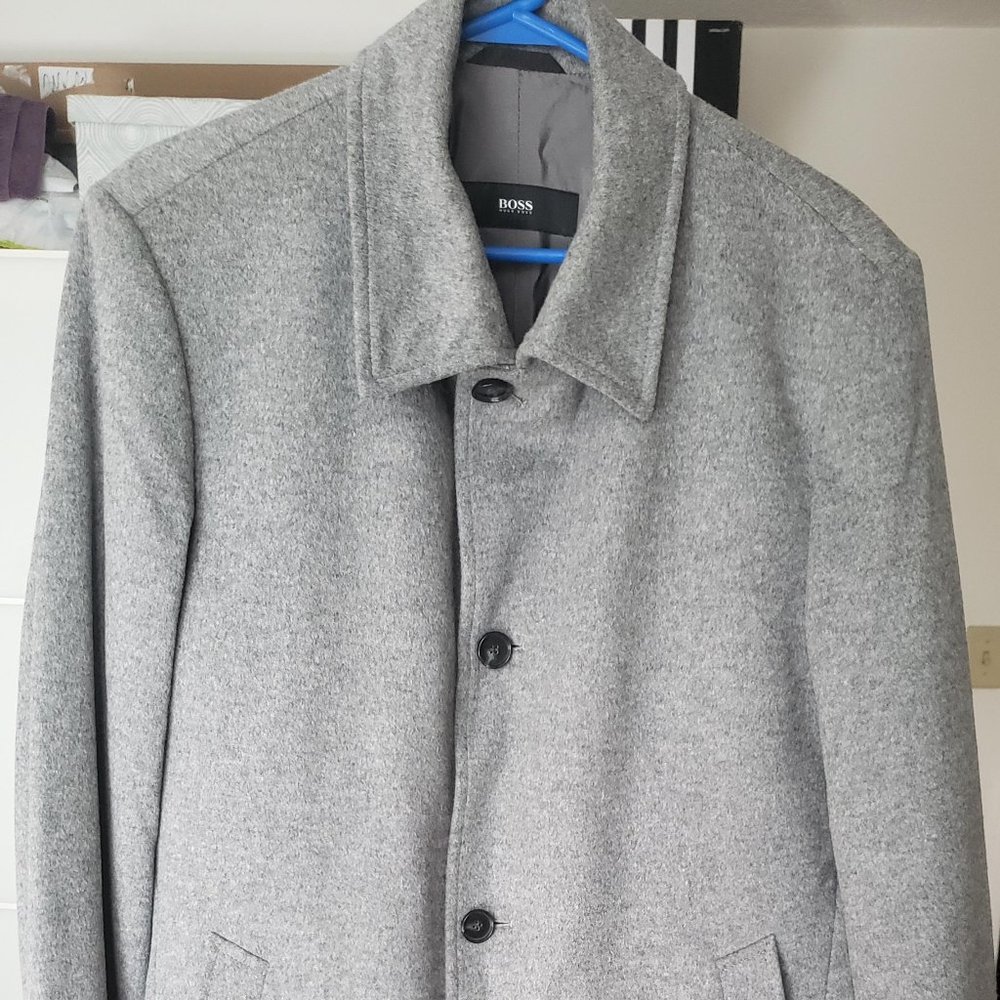 Hugo Boss Cashmere Wool Car Coat Overcoat Jacket